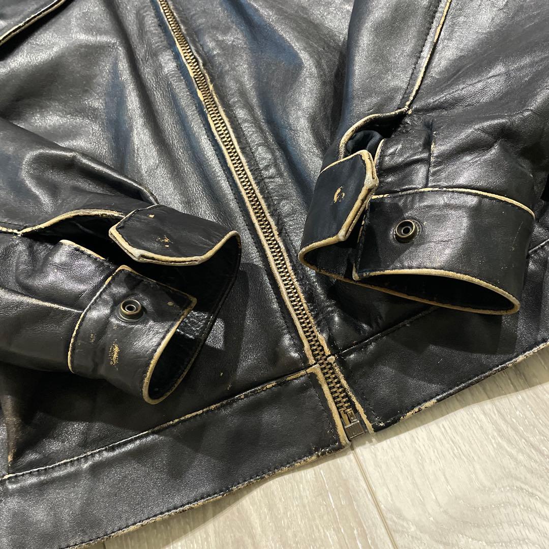 80s Lee TREVOR 2XL レザージャケット ライダースジャケット