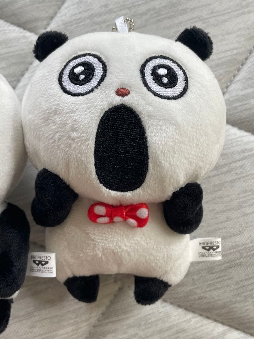 にしむらゆうじごきげんぱんだ カバンに付けられるぬいぐるみ 3体セット