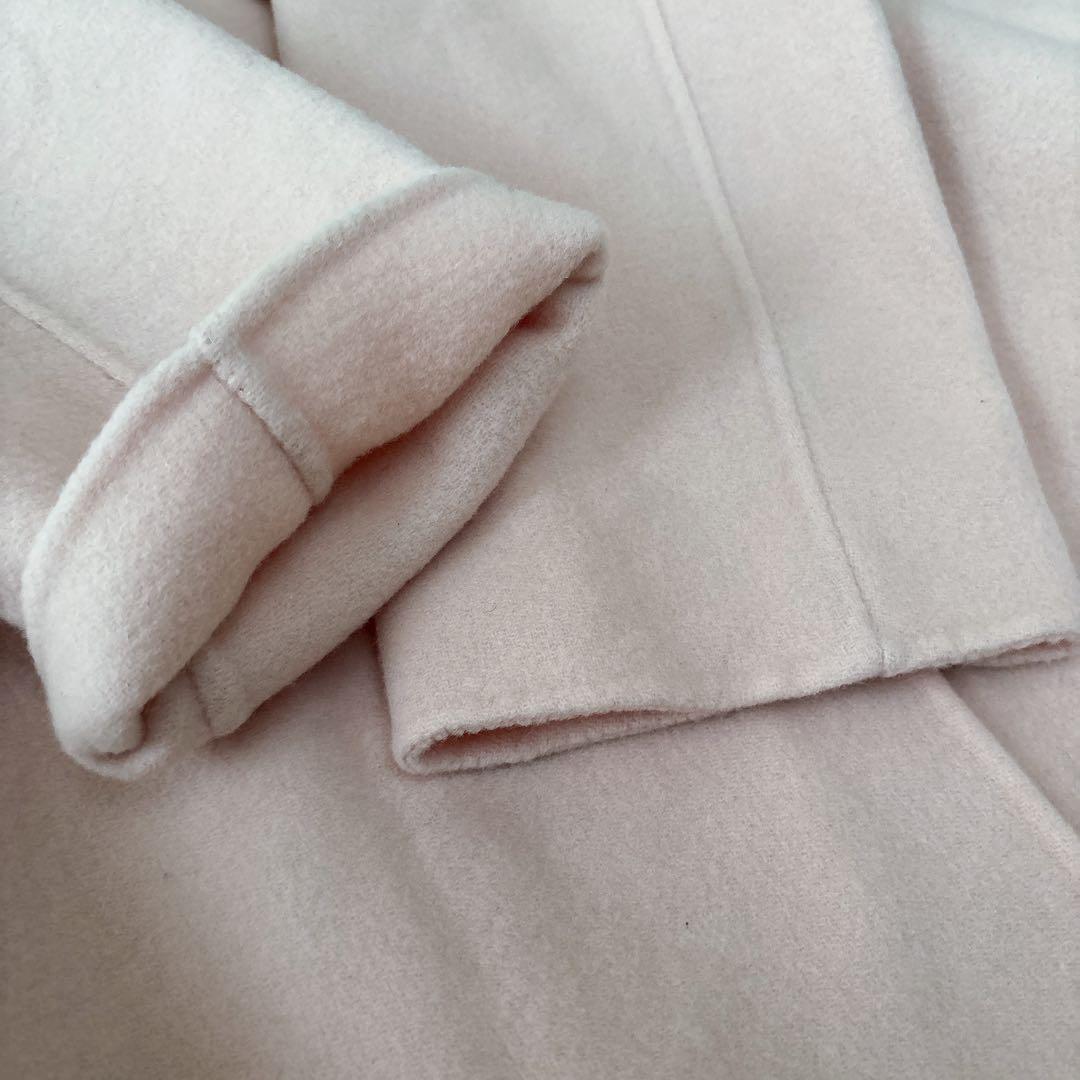 新品未使用品 ノーク ダブルロングリバーコート ピンク サイズ3