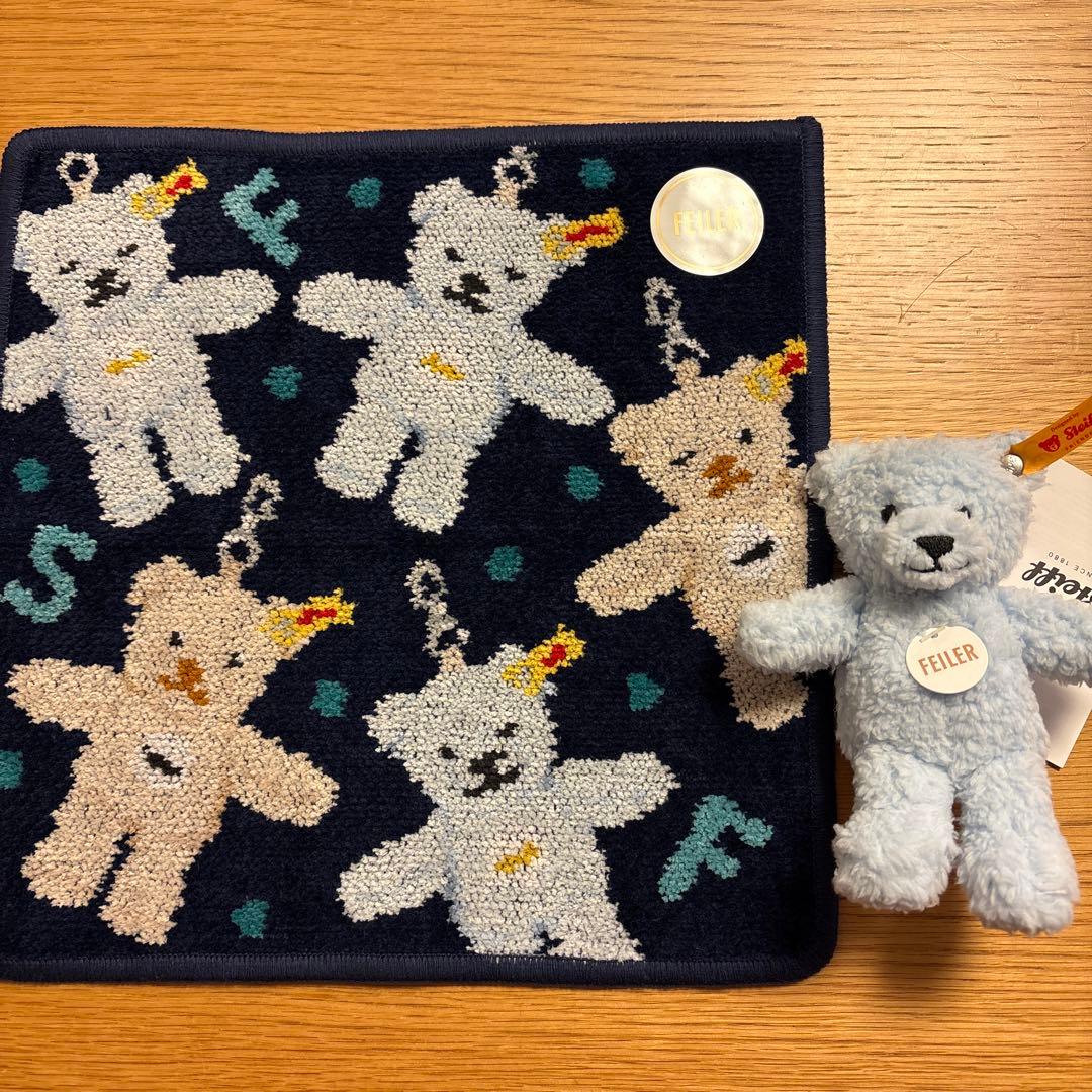 ちょこ　フェイラー　シュタイフ　ハンカチ　キーリング