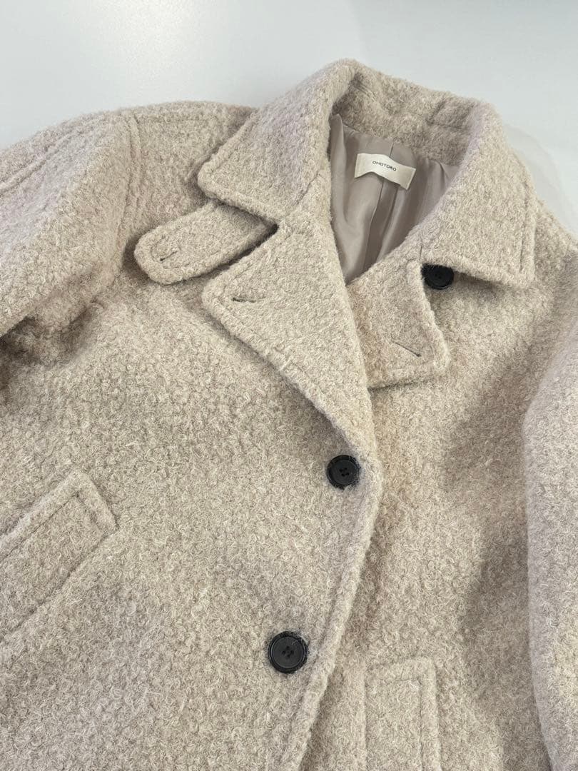 ジャケット・アウター OHOTORO Boucle 2way Half Coat