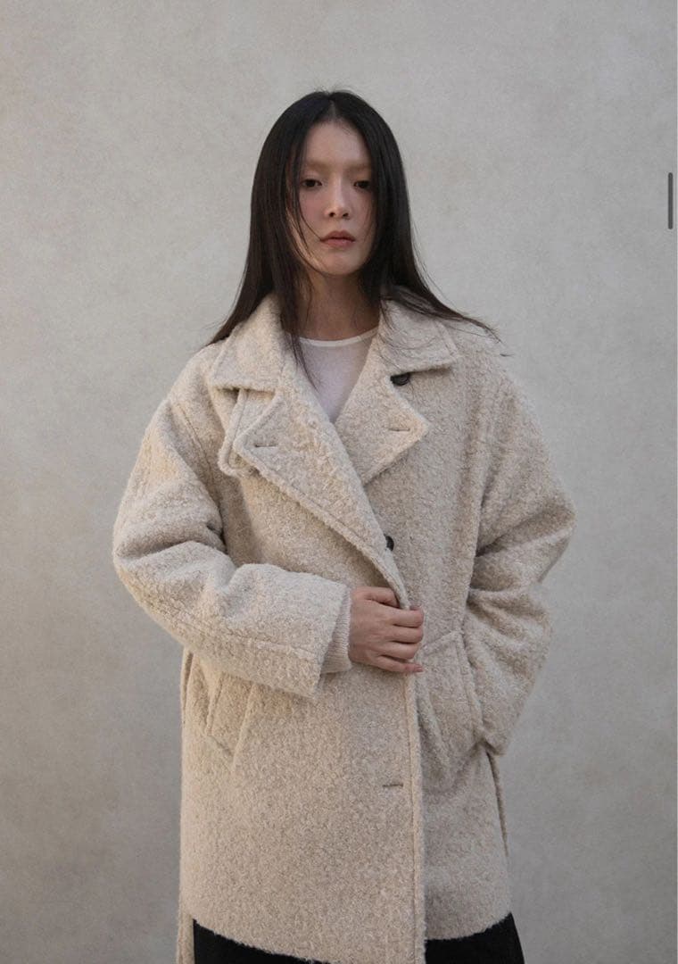 ジャケット・アウター OHOTORO Boucle 2way Half Coat