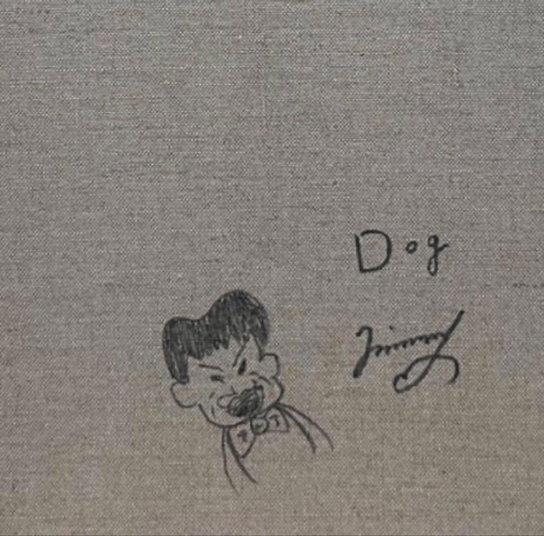 SALE【F6号】ジミー大西 （DOG）手描き/表裏サイン有り/油彩/アクリル