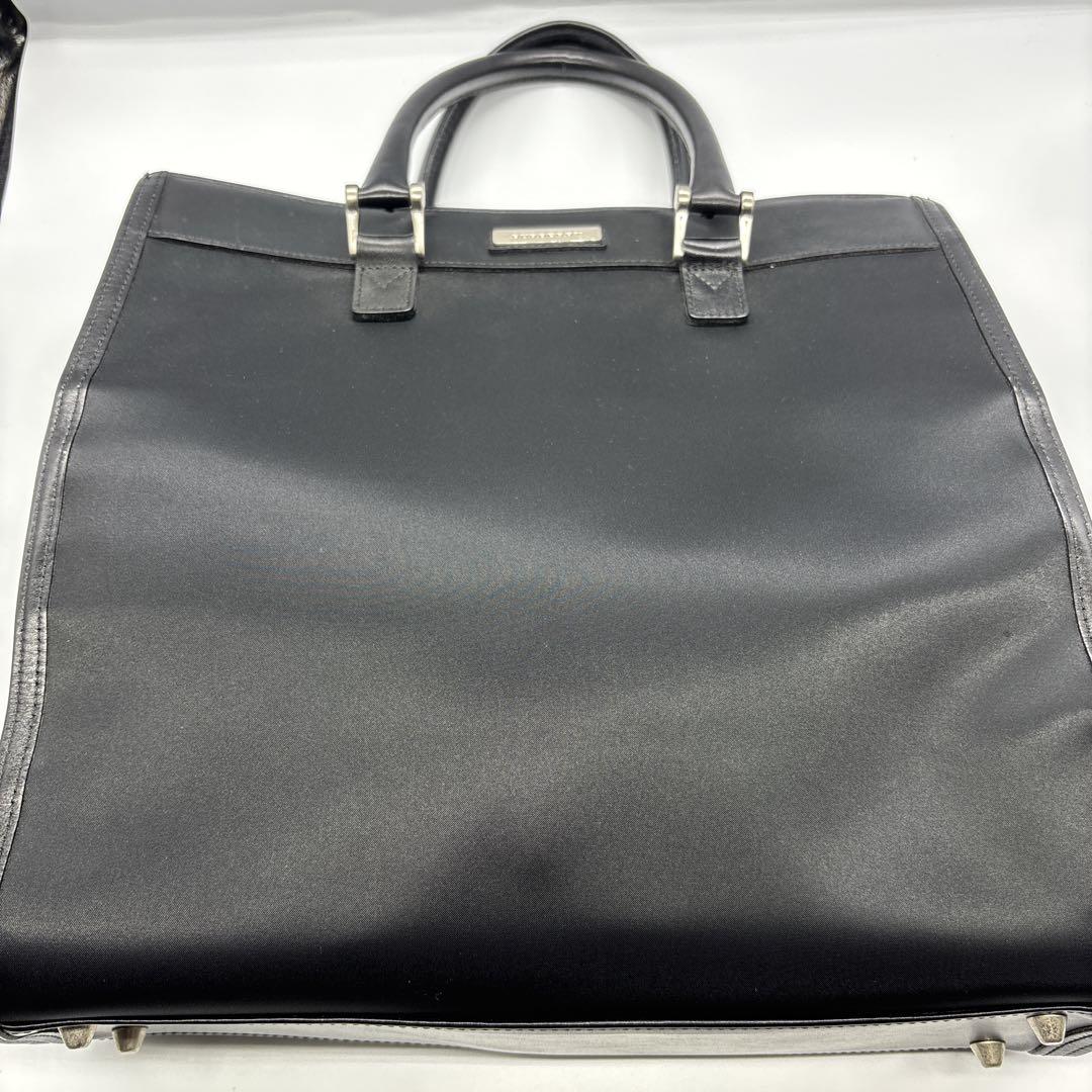 BURBERRY バーバリー トート　ビジネスバッグ ナイロン レザー ブラック