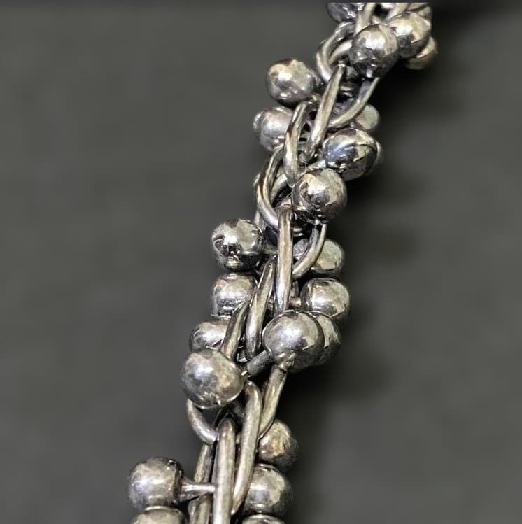 ヴィンテージ メキシコ シルバー パール DNA ブレスレット