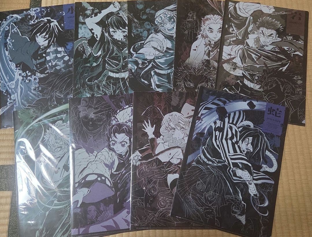 鬼滅の刃　柱展　キャラクターアートビジュアルA4クリアファイル　全種　コンプ