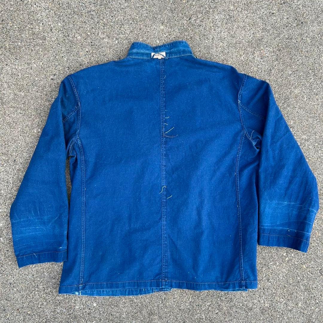 french vintage china jacket インディゴ ブルー