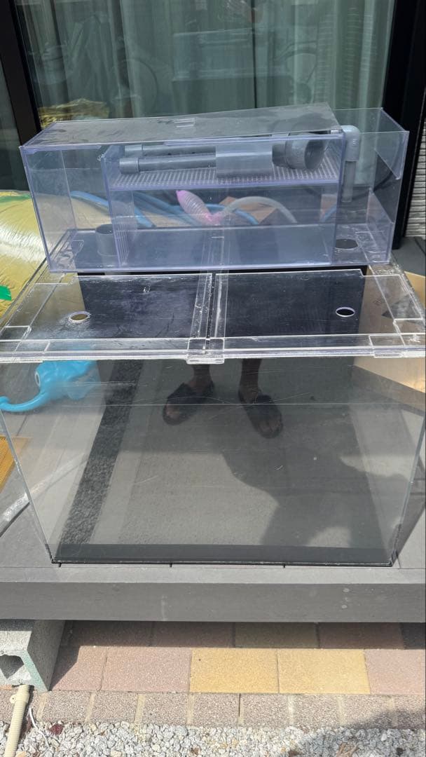 [香川県]引き取り600ワイドアクリル水槽 上部フィルター付き　条件あり発送可