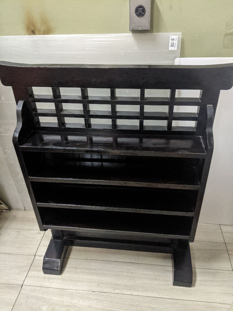 アンティーク 和家具 衝立 間仕切り棚ディスプレイ 木製