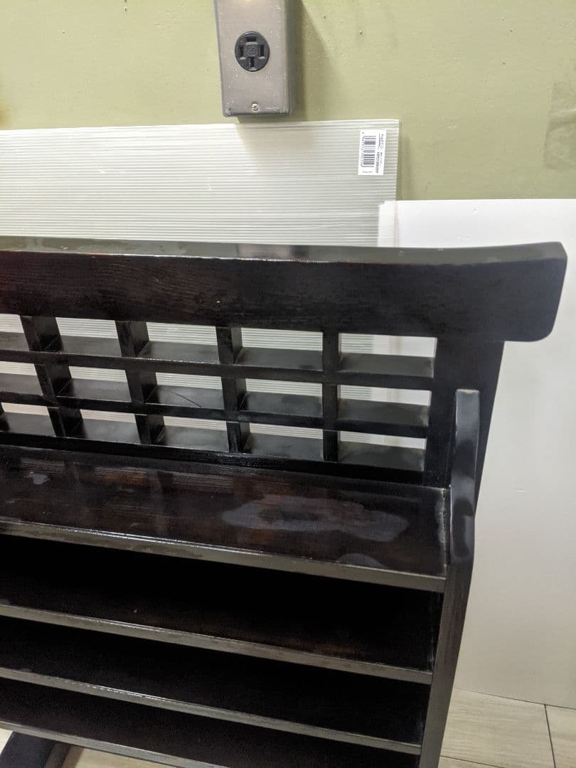 アンティーク 和家具 衝立 間仕切り棚ディスプレイ 木製