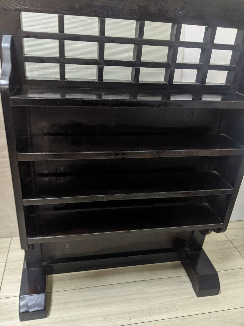 アンティーク 和家具 衝立 間仕切り棚ディスプレイ 木製