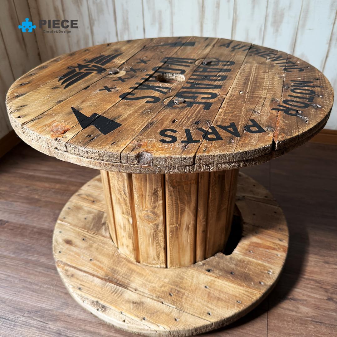 ケーブルドラム 電線ドラム テーブル アメリカン インテリア ガレージ 古材gw