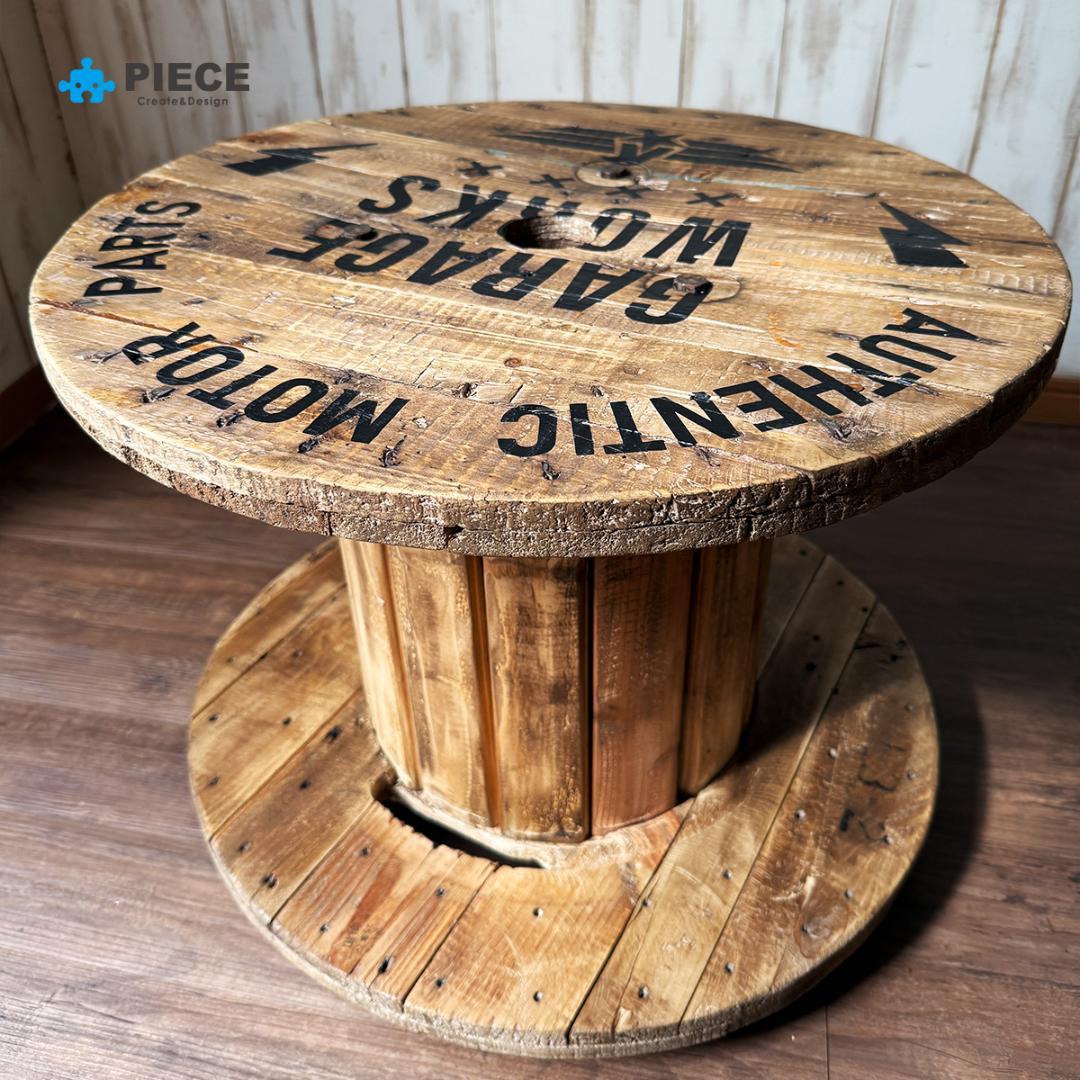 ケーブルドラム 電線ドラム テーブル アメリカン インテリア ガレージ 古材gw