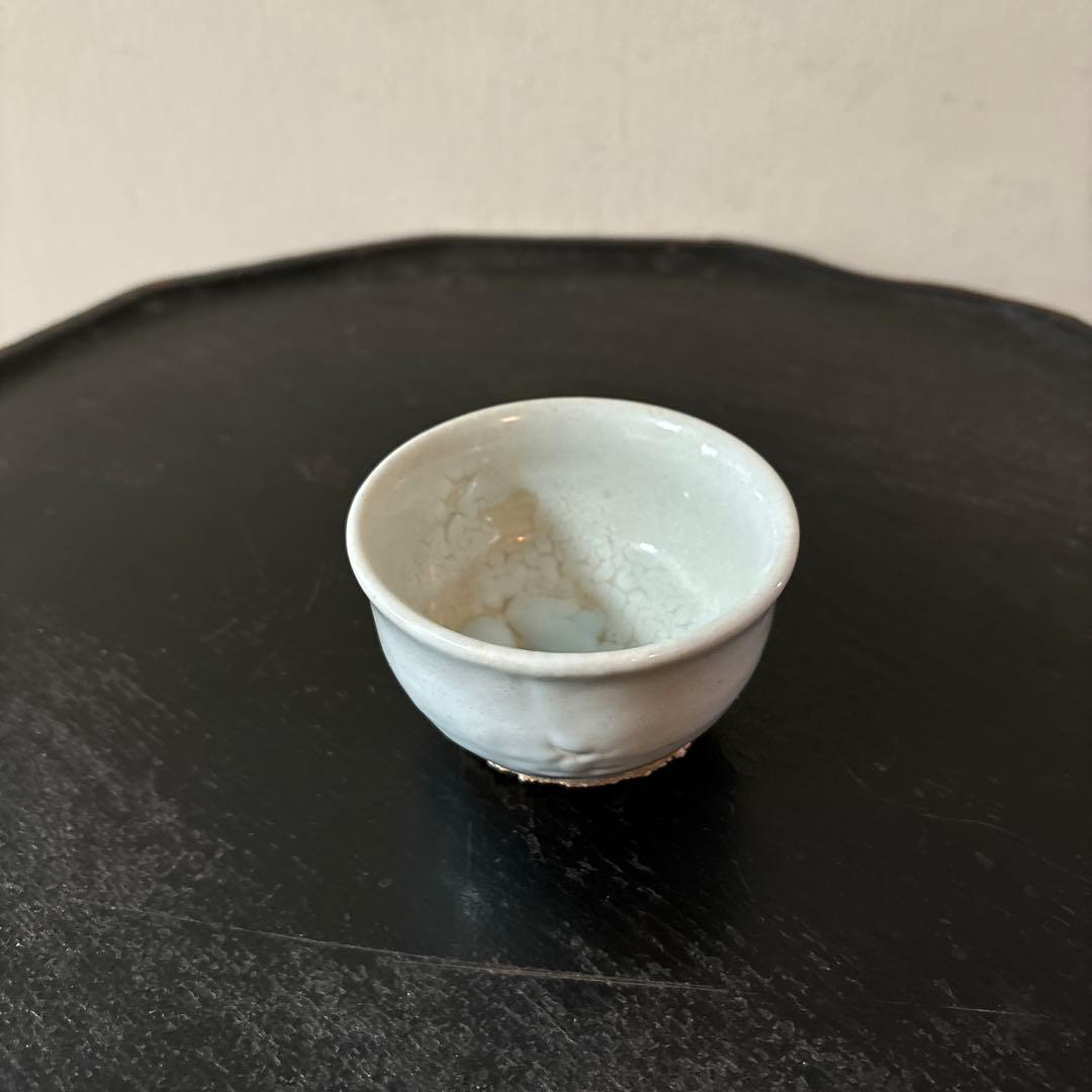 李朝白磁　盃　ぐい呑み　骨董　アンティーク.古美術.酒器.韓国骨董.検:白洲正子