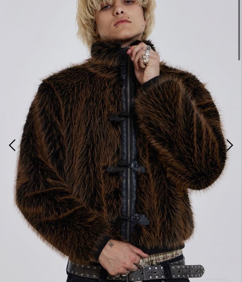 ジャケット・アウター Jaded London Brown Mendoza FauxFurJacket