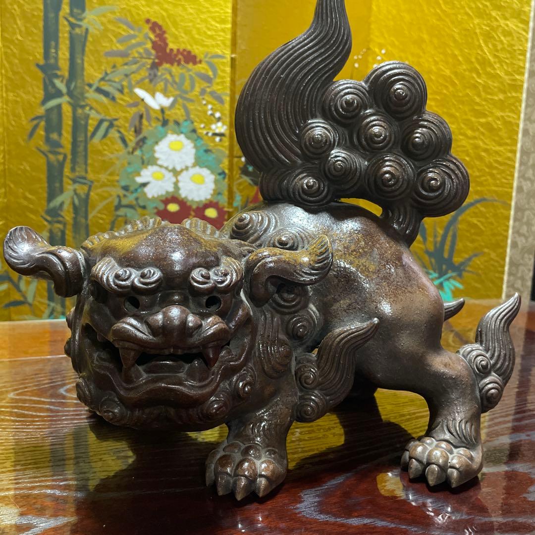 備前焼　獅子　木村友敬