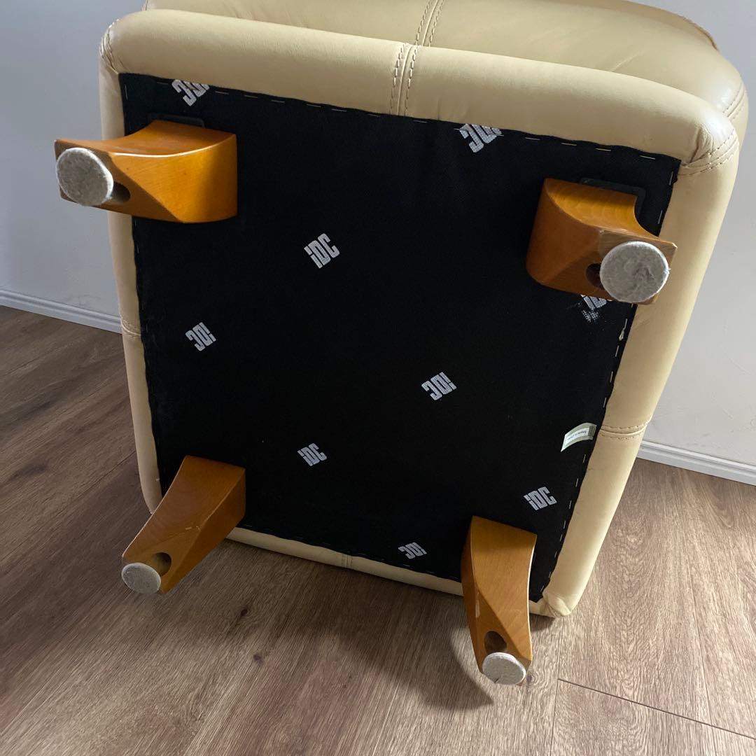 IDC 大塚家具　本革　オットマン　スツール　オースチン 椅子