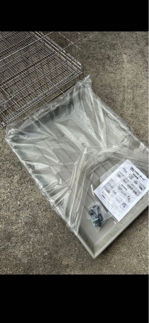ハチコウ　プロステンレスケージ Lサイズ 引き出し式トレイ付き　短面扉