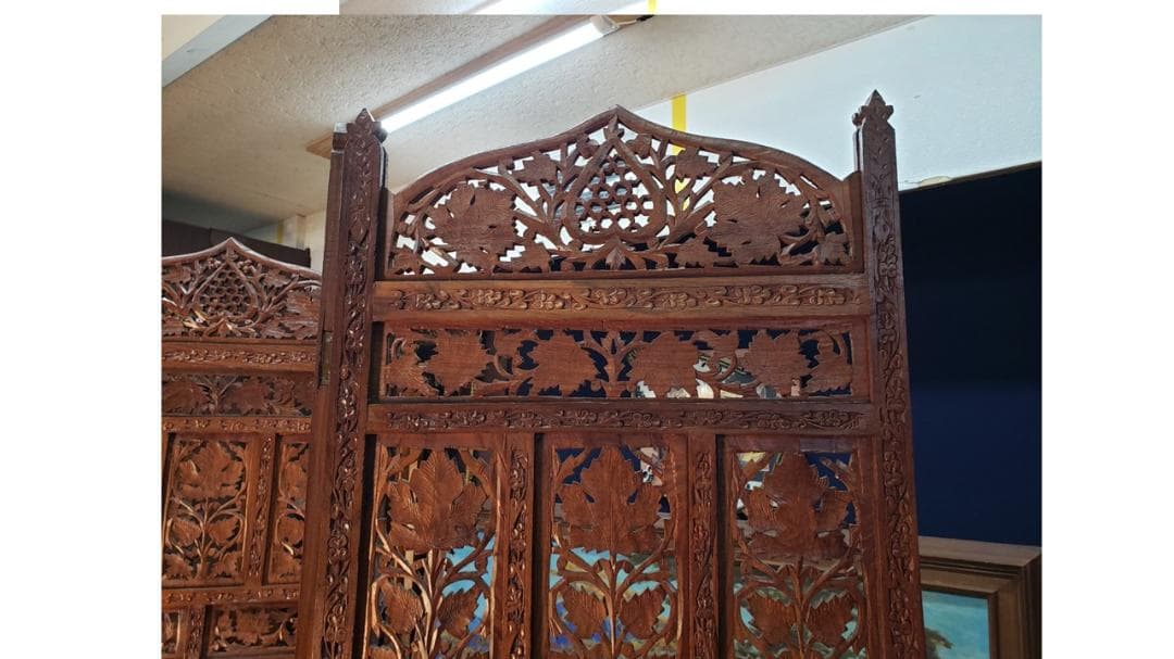 boo　美品　木製　四枚折り畳み　パーテーション