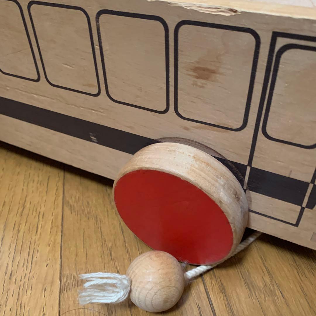 レトロ　積み木　車型　くるま　木製　ブロック