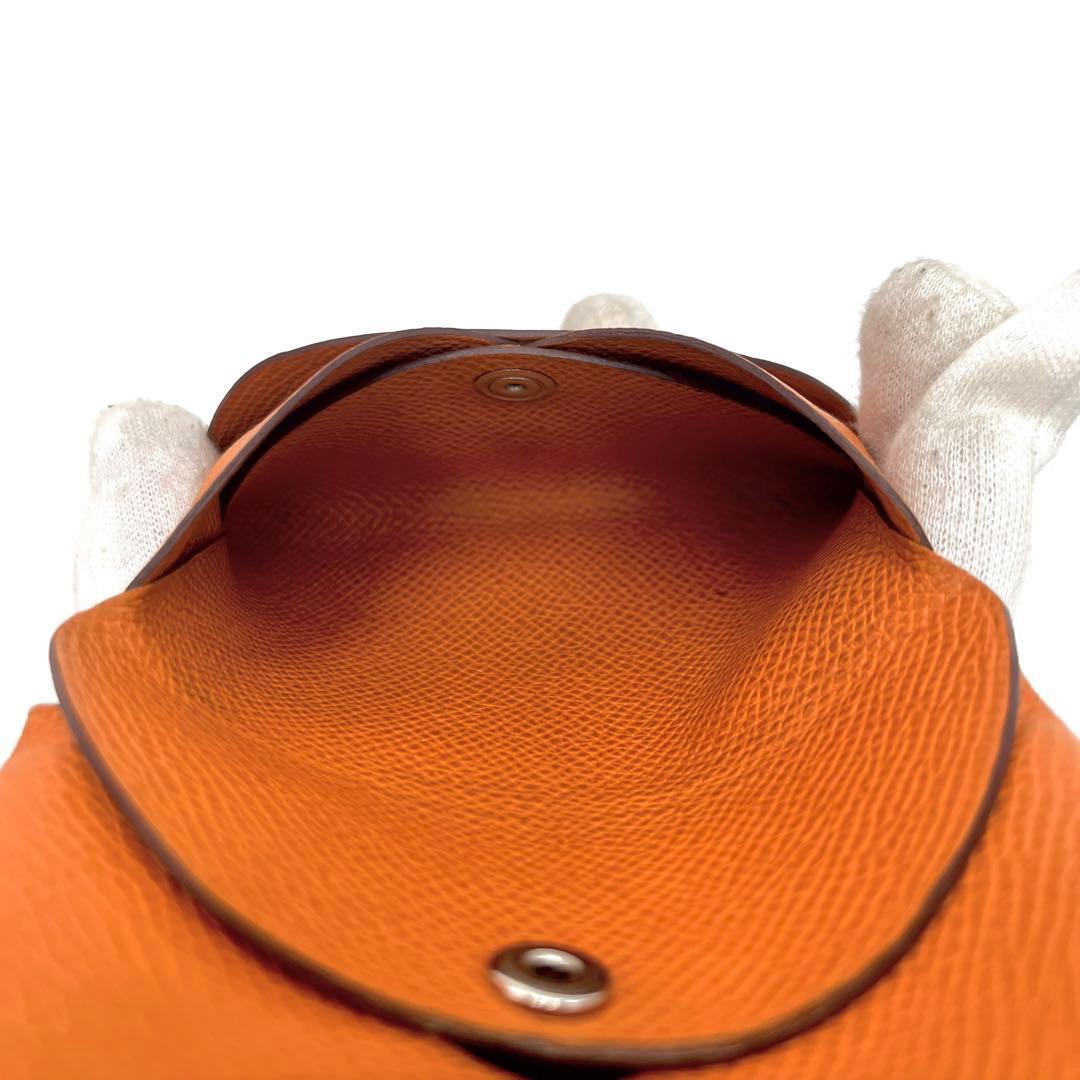 【極稀少】エルメス カルヴィデュオ ケース カードケース オレンジ