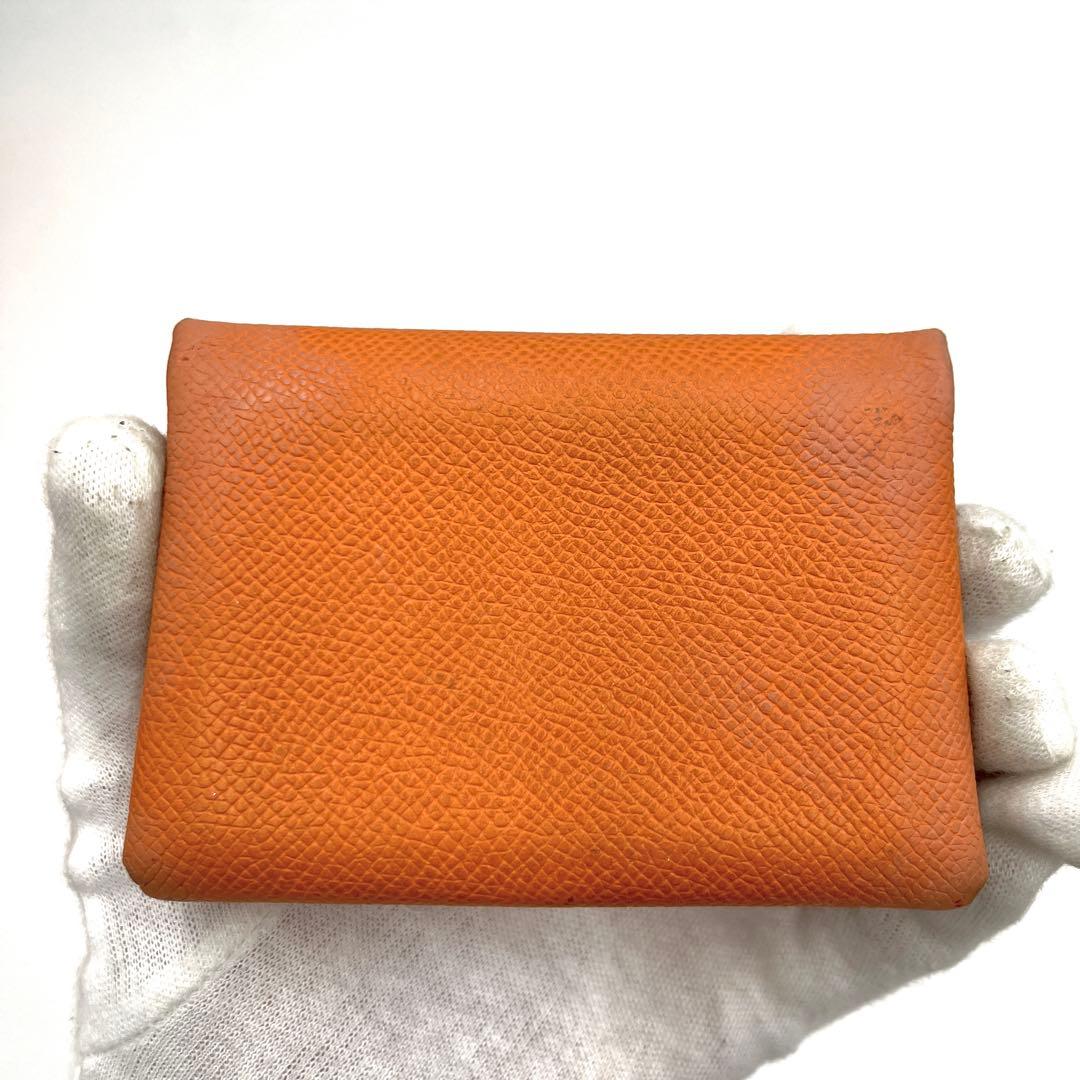 【極稀少】エルメス カルヴィデュオ ケース カードケース オレンジ