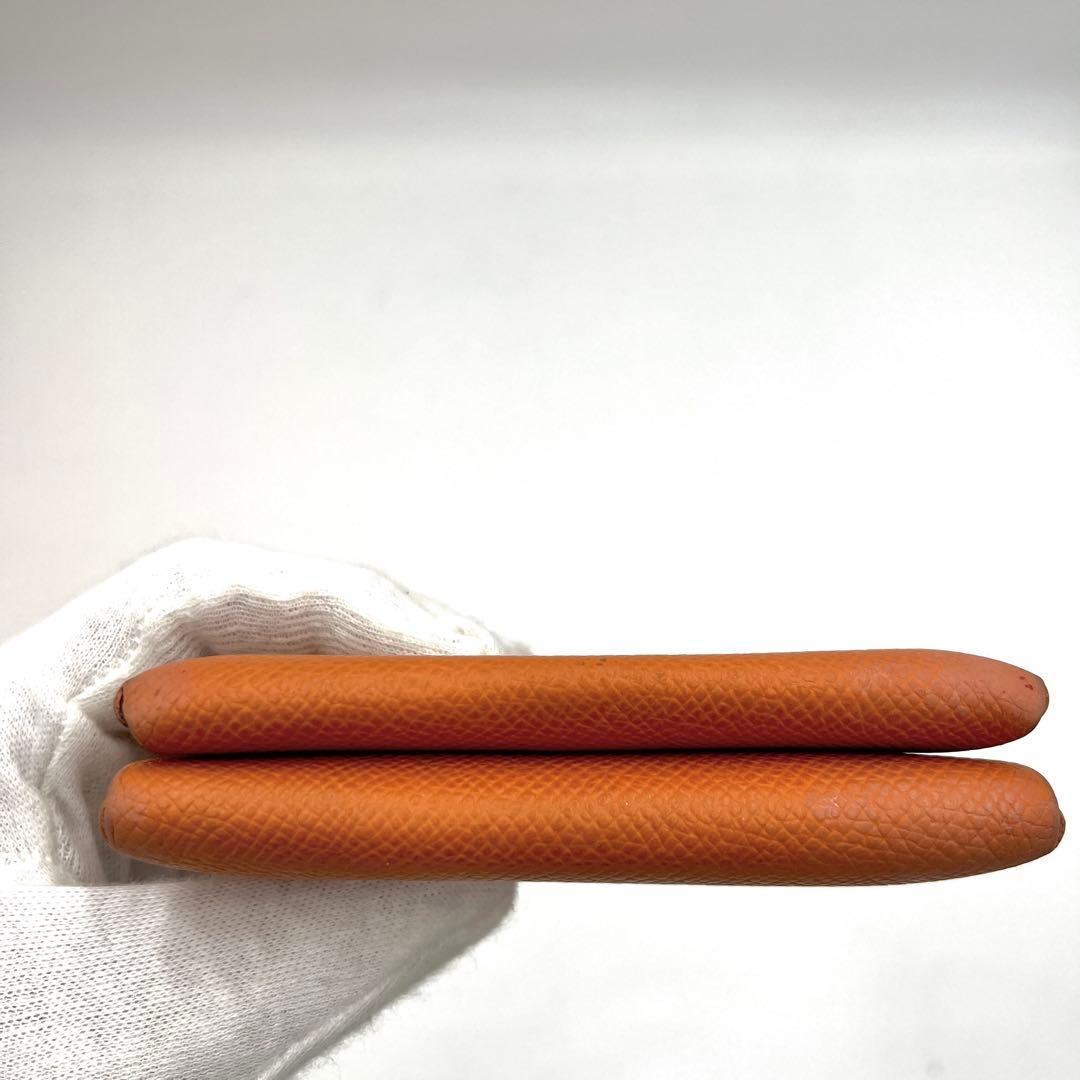 【極稀少】エルメス カルヴィデュオ ケース カードケース オレンジ