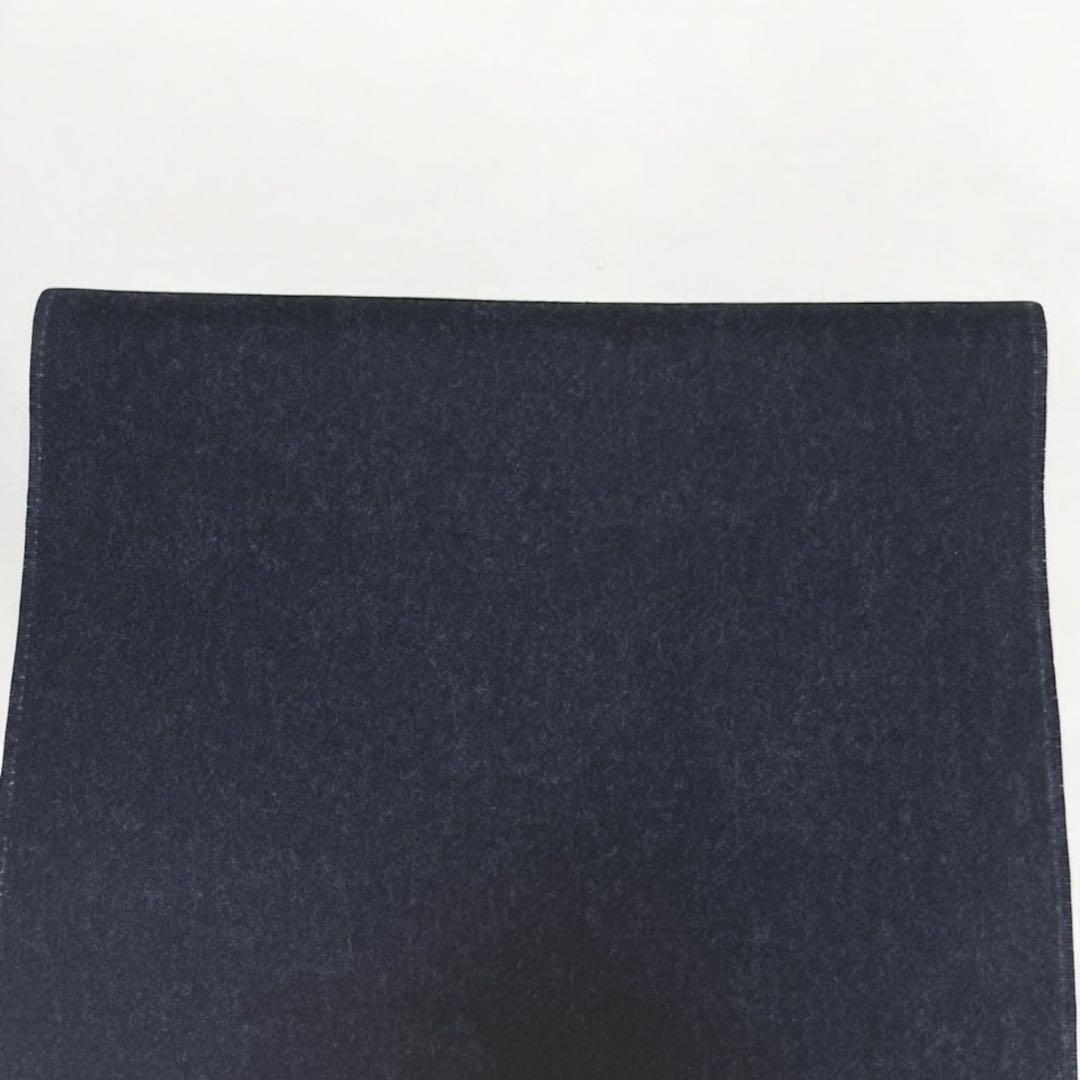 LOEWE ロエベ リバーシブル マフラー アナグラム ネイビー ブルー