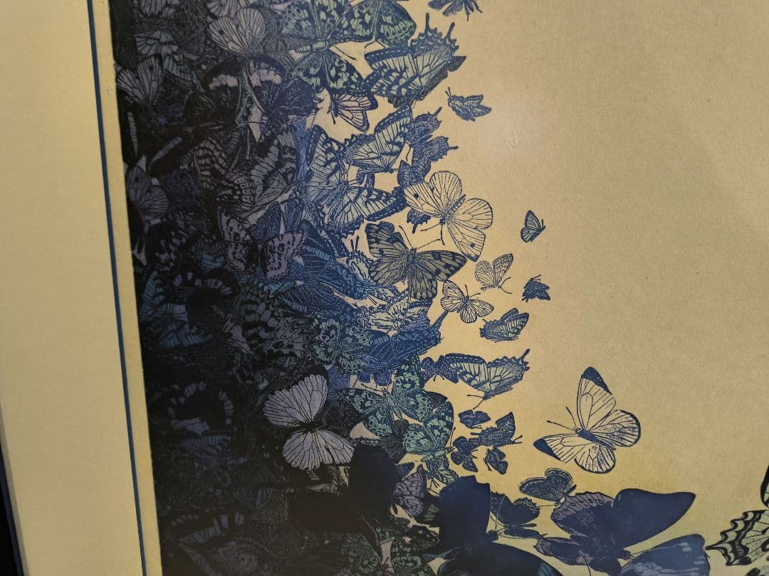 吉田千鶴子 大きい 版画 谷間の蝶