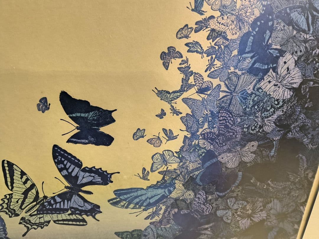 吉田千鶴子 大きい 版画 谷間の蝶