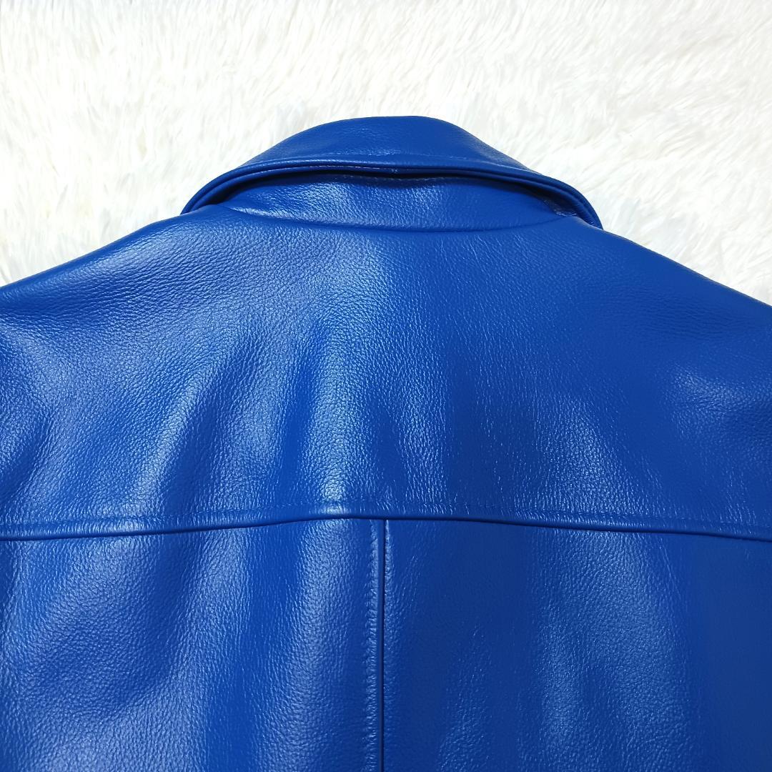 希少カラー✨　フォータイム　本革　ライダース　シングル　レザー　牛革　総裏地　M