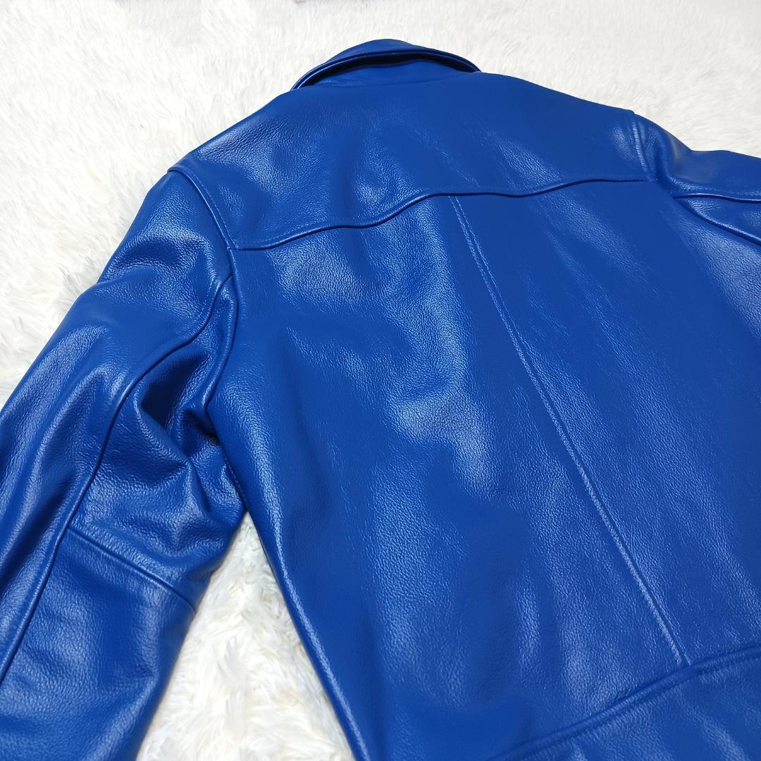 希少カラー✨　フォータイム　本革　ライダース　シングル　レザー　牛革　総裏地　M