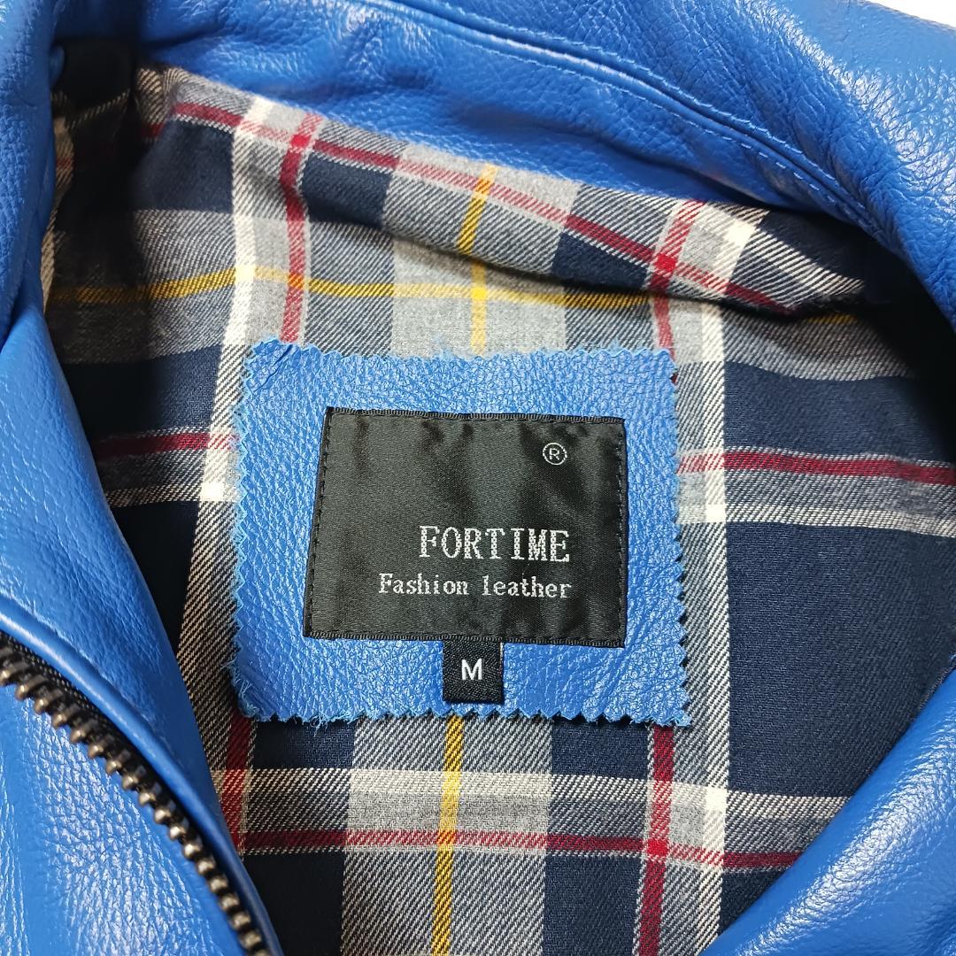 希少カラー✨　フォータイム　本革　ライダース　シングル　レザー　牛革　総裏地　M