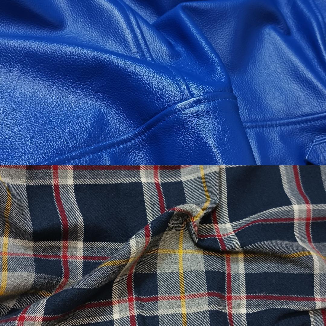 希少カラー✨　フォータイム　本革　ライダース　シングル　レザー　牛革　総裏地　M