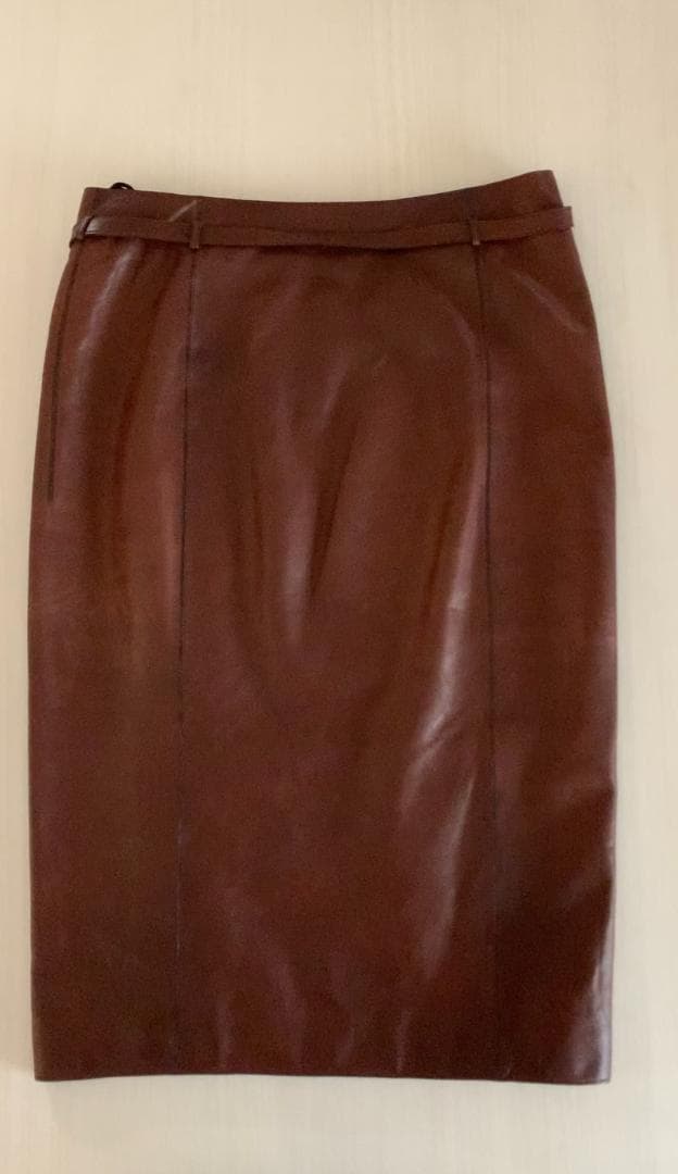 エルメス HERMES レザースカート　本革※使用感あり　ヴィンテージ