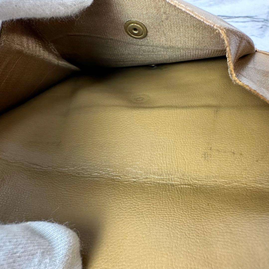 美品✨セリーヌ ヴィンテージ マカダム ブラゾン トリオンフ ロゴ金具 折り財布