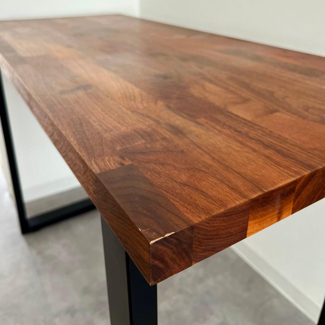 ド*ジ様 ウォールナット無垢材デスク アイアンレッグ100×45 定価60,00