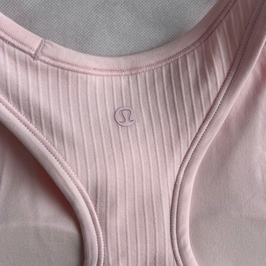 lululemon大人気カラー リブ編み タンクトップ ピンク size6