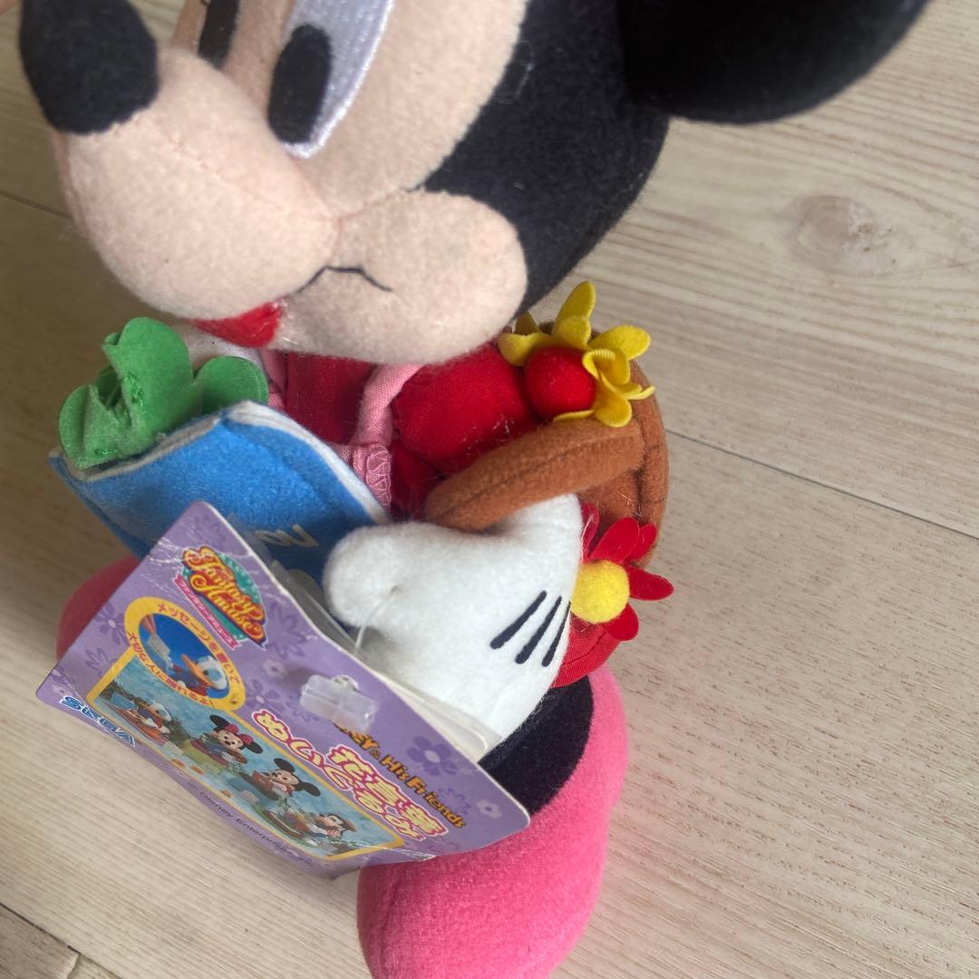 ディズニー　SEGA ミッキー ミニー　ぬいぐるみ　非売品　当時物　花言葉希少