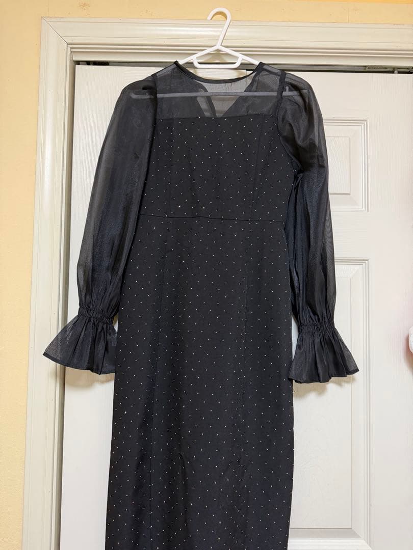 chico シースルータイトロングドレス/オケージョンドレス