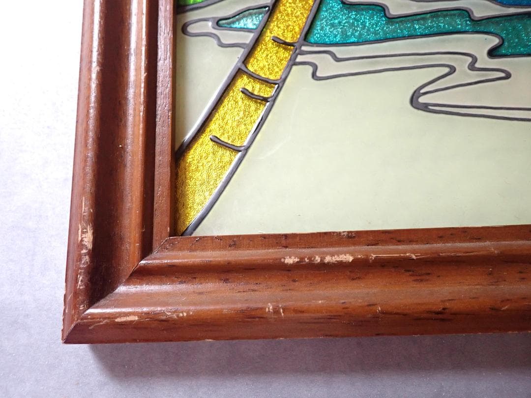 Vintage Hawaiian diamondhead ステンドグラスアート