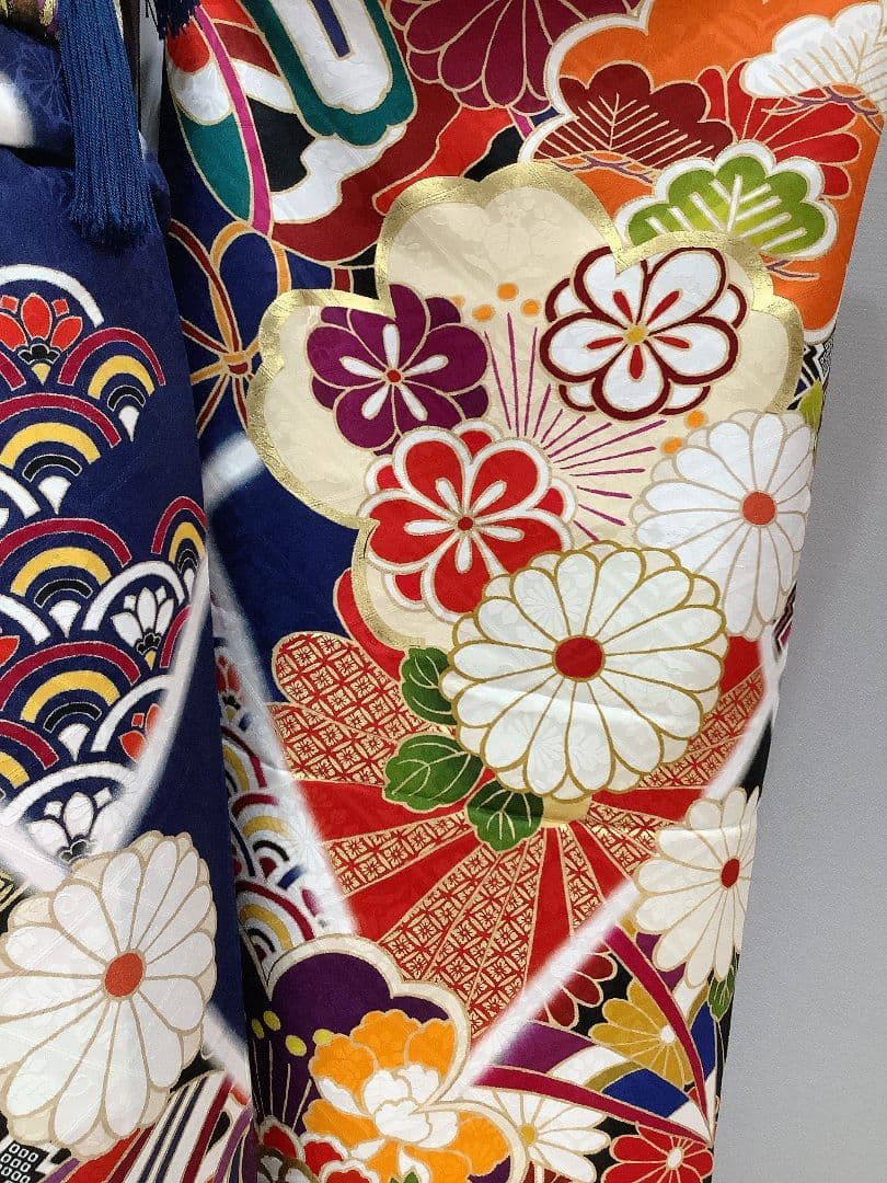 振袖フルセット　紺色