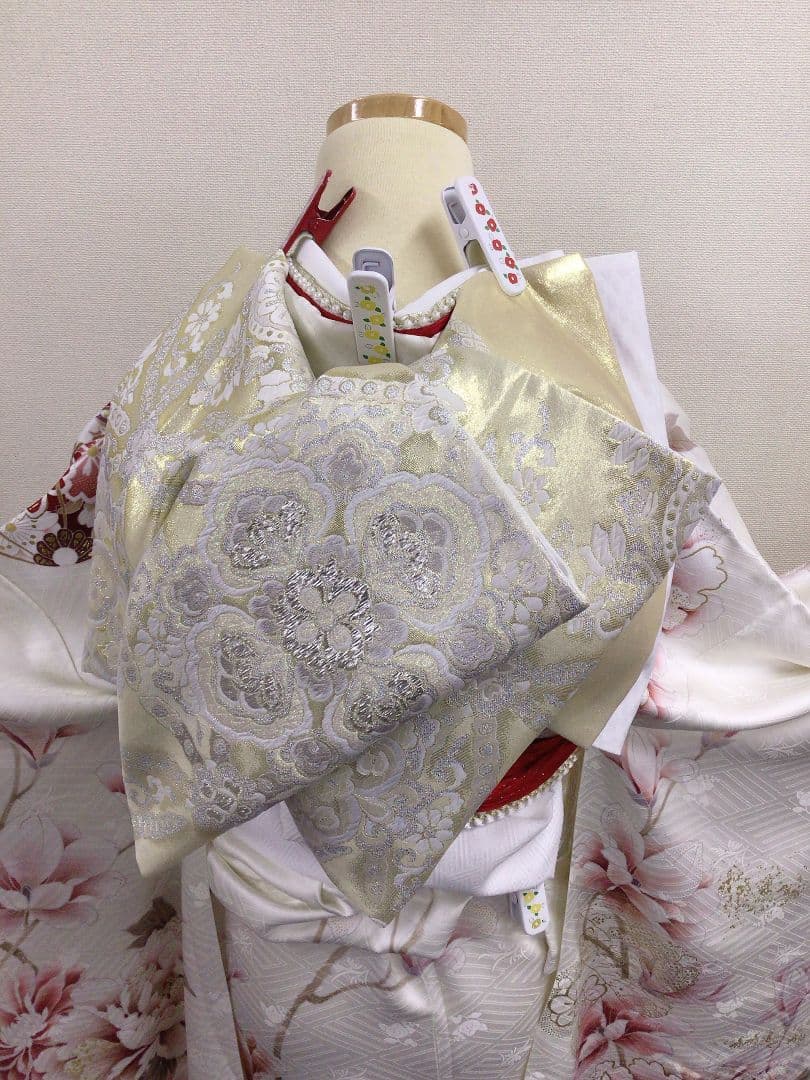 【145~159センチぐらいの方が適応サイズ】白地振袖フルセット