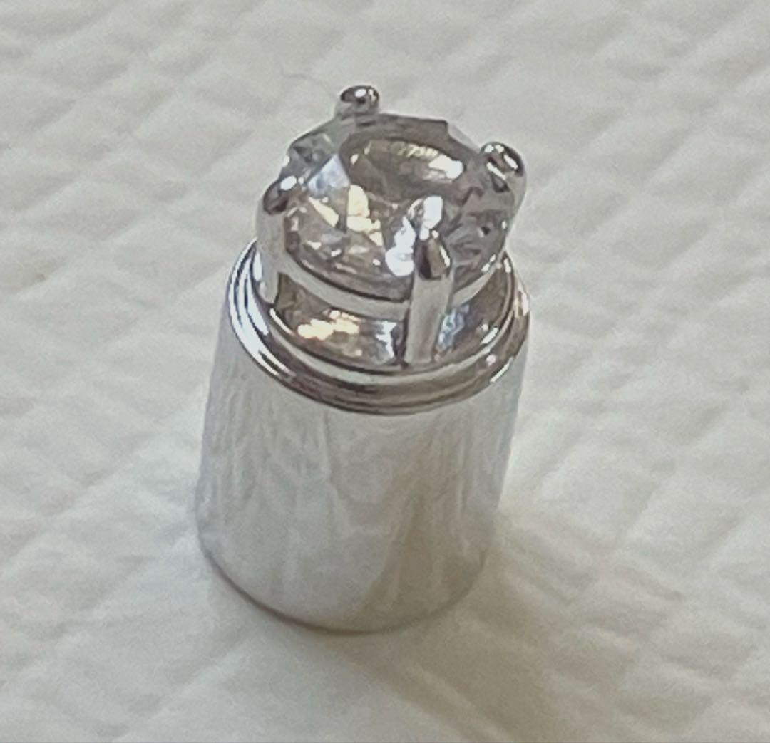 【未使用に限りなく近い】スワロフスキー　フープピアス　シルバー