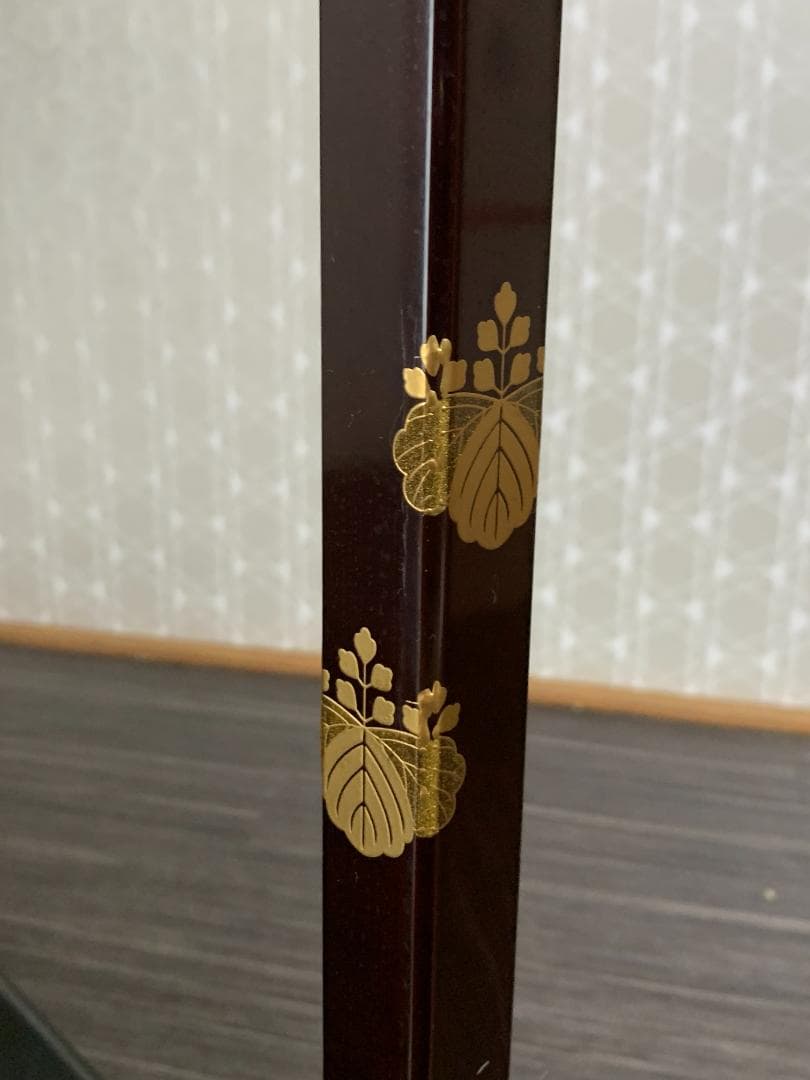 塗師 中村宗悦作 鵬雲斎好写 桐蒔絵 木製 真台子 茶道具 替え柱付き 776