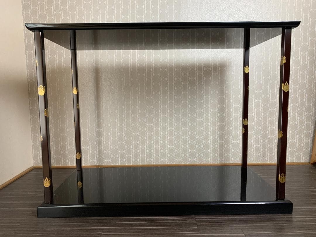 塗師 中村宗悦作 鵬雲斎好写 桐蒔絵 木製 真台子 茶道具 替え柱付き 776