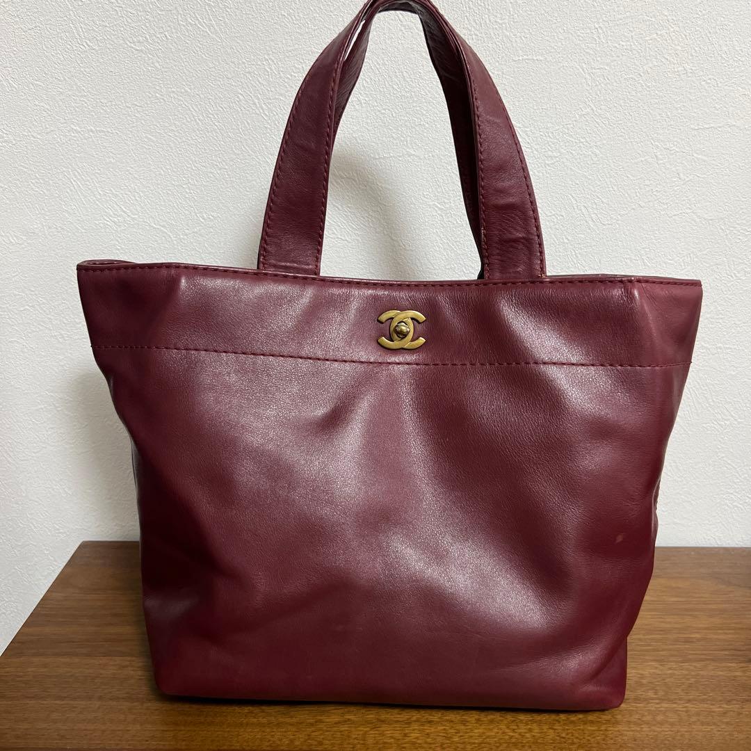 シャネル CHANEL ハンドバッグ ボルドー バーガンディ