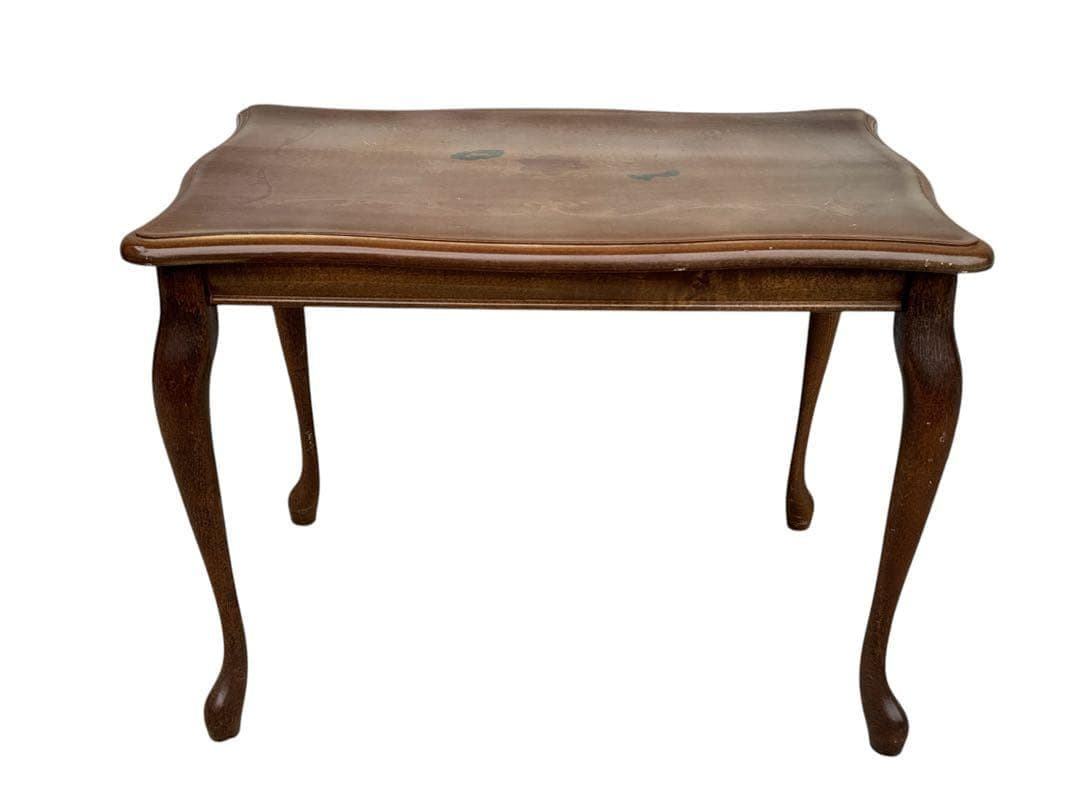 アンティーク北欧 木 木製 象嵌 猫脚 完成品 イタリア製 イタリア家具