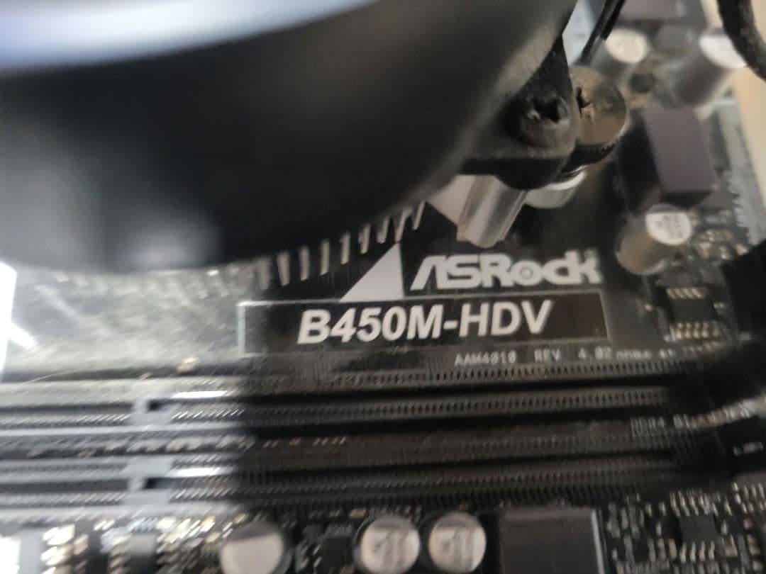 ASRock B450 M-HDV Ryzen5 3500 マザーボード 動作品