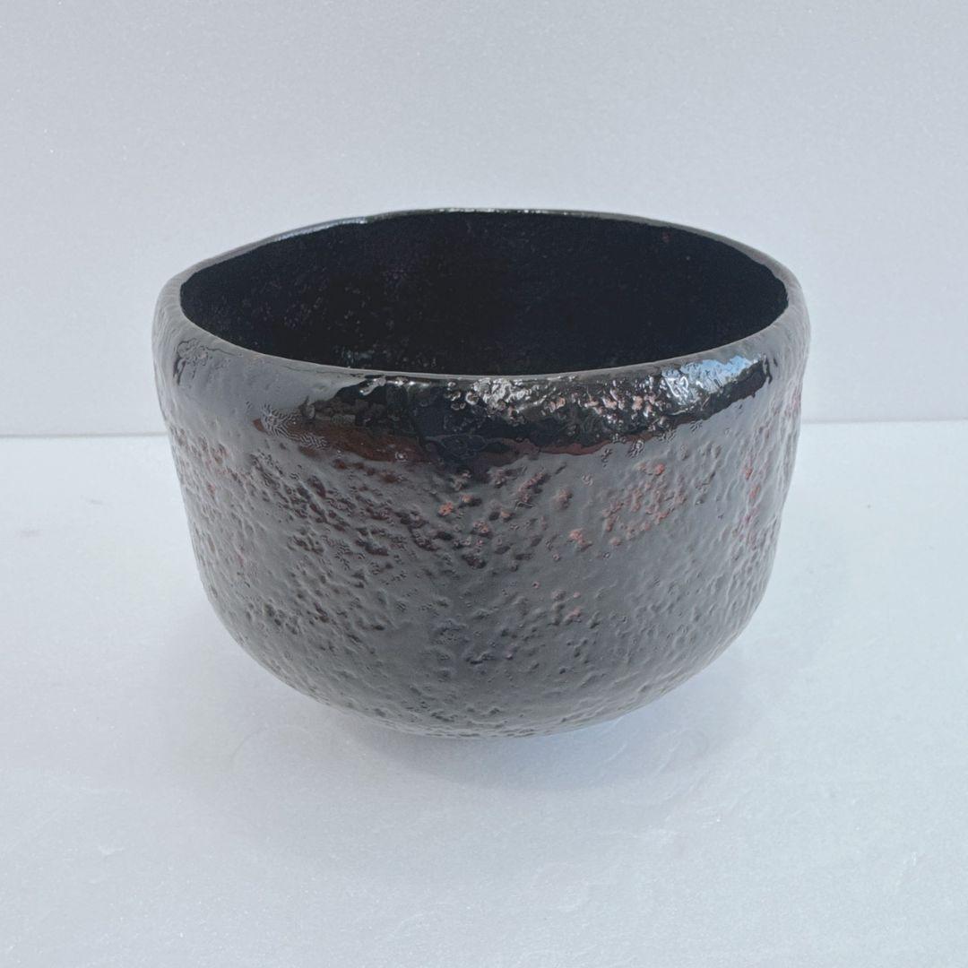茶道具塗師 前端雅峯 乾漆 黒茶碗 共箱 長期保管品 レトロ 骨董